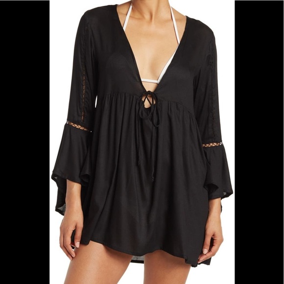 Tops - BOHO ME black lace tunic. Nwt size XS